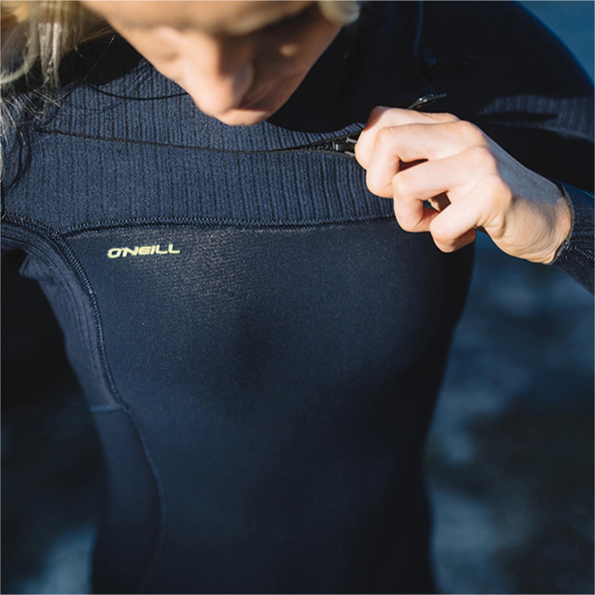2026 O'Neill Kvinder Hyperfreak + 4/3mm Chest Zip Våddragt 5349 - Black